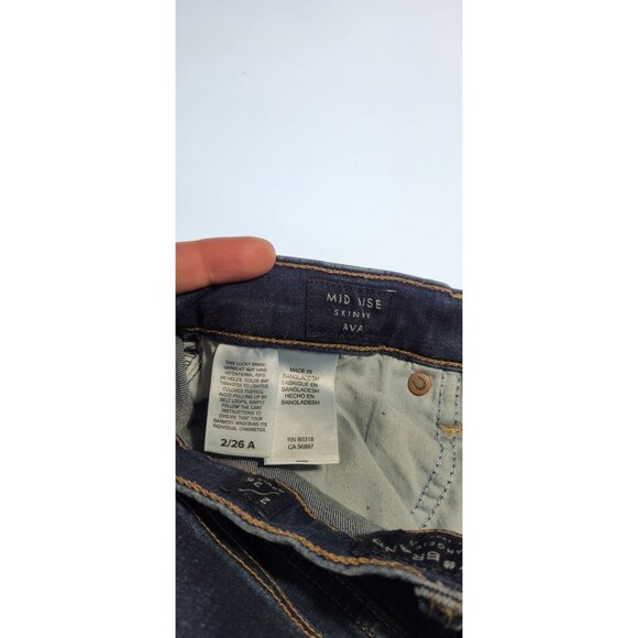 Lucky Brand Legging Jeans Women's Size 2/26A Blue Mid- Rise Skinny Ankle - Picture 4 of 7